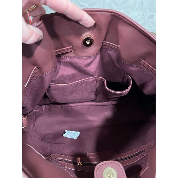 Badgley Mischka Wine Vegan Leather Crossbody Bag NWT - Picture 7 of 8